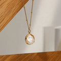 Elegant Accessories Women Permanent Jewelry 18k Thick Real Gold Plating Beads Chain Baroque Freshwater Dipped Pearl Necklace