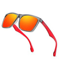High Quality DUBERY D150 Classic Polarized Square Men Sunglasses Fashion Red Mirror TAC Lens Sport Sunglasses TAC Cycling Shades