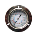 RT-6317 Oil Filled Pressure Gauge 1.5% Accuracy Front Flange Mount Stainless Steel   Hvac System and Accessories