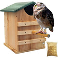 Cedar Wood Owl Box with Mounting ScrewsBird Nesting BoxLarge Wooden Owl House Box