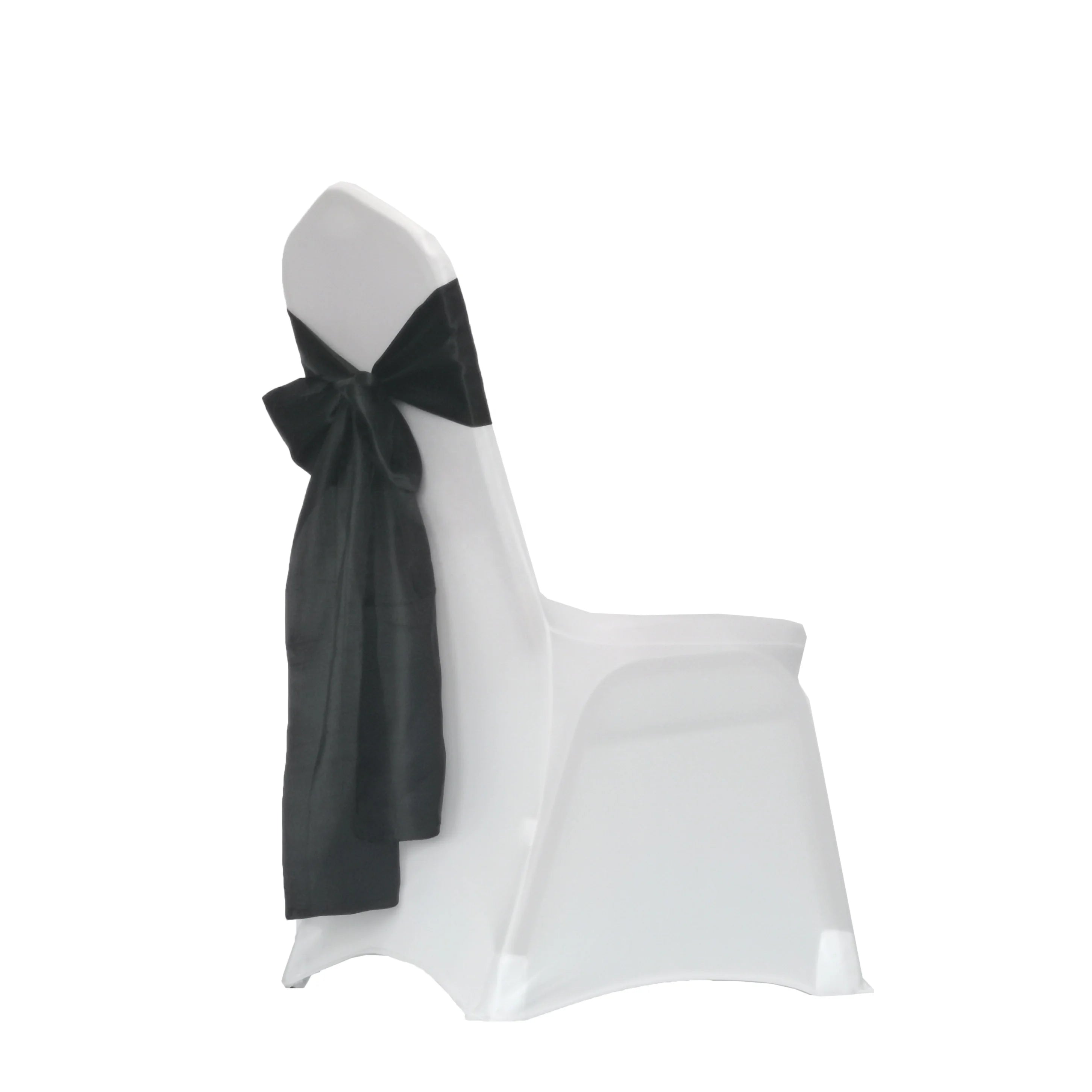 Universal Black Chair Cover Back Tie Supplies for Banquet