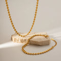 Waterproof Stainless Steel Heart Chain Bracelet Necklace Women Gold 2025 Custom Stainless Fashion Chain Necklace Set