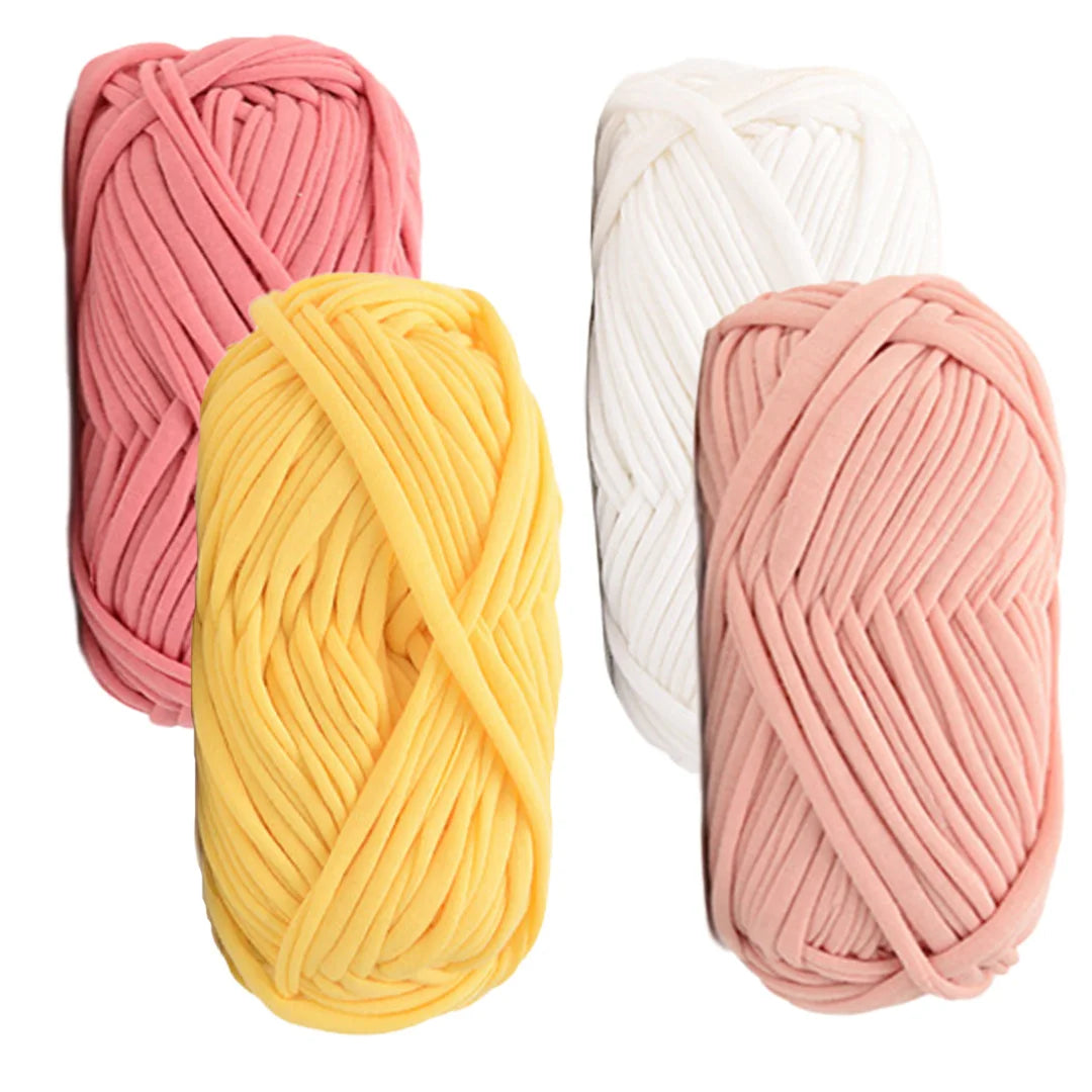 100% Recycled Polyester Yarn for DIY Knitting and Crochet Hand-loomed T-Shirt Spun Fabric for Weaving