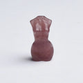 HZ Wholesale Craft Carving Natural Crystal Strawberry Crystal Female Mannequin Torso Sculpture for Home Decoration