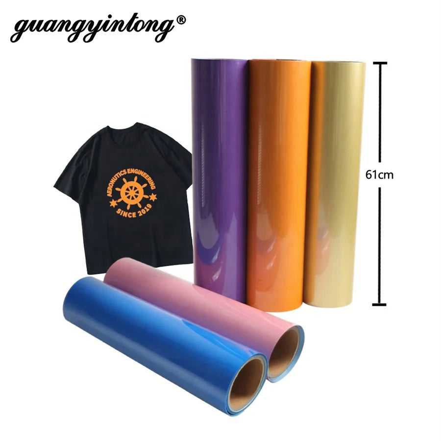 Guangyintong Easyweed Matte HTV Vinyl Transfer PVC  Heat Transfers for Shirts and Bags Iron-On HTV for Clothes Convenient