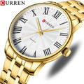 For CURREN 8422 2025 New Fashion Simple Quartz Sports Watch for Men Business Waterproof Stainless Steel Strap Hand Movement 22mm