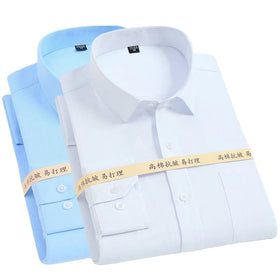 Men's Business Shirt Factory Direct Sales Customizable Solid Color Woven Formal Eco-Friendly Shirts