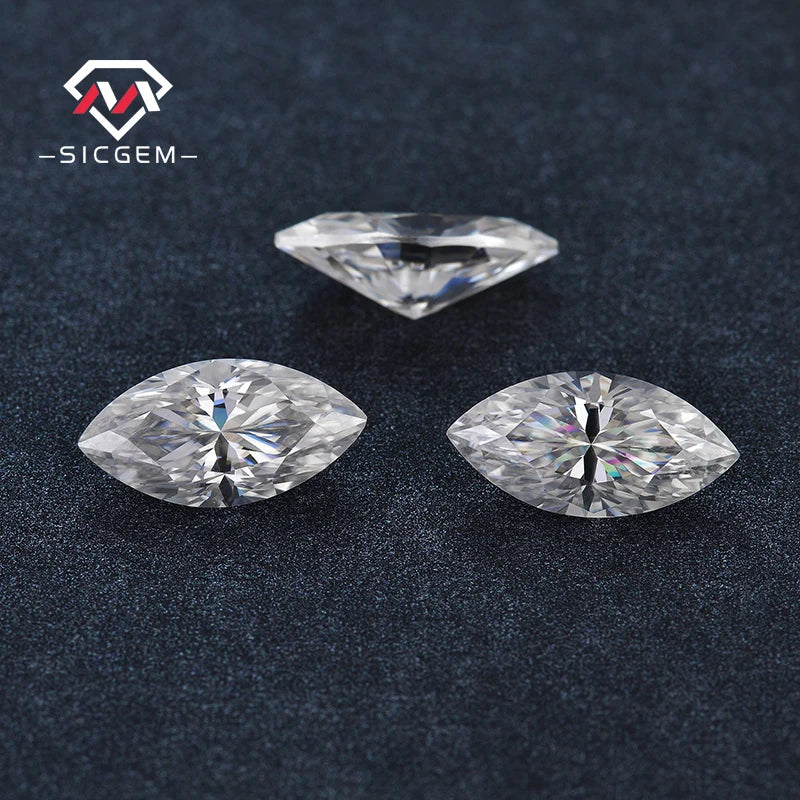 SICGEM Wholesale Loose Moissanite Small Size Melee Cut VVS Marquise With 0.7-2.9mm White Color