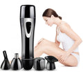 Women's 6-in-1 Electric Hair Removal Kit for Bikini Area Nose Armpits Eyebrows Upper Lips & Facial Areas