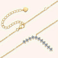 Light Luxury Delicate 3mm Round Moissanite Necklace for Women in Sterling Silver Trendy Wedding Jewelry