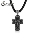 SS8-1199P Steel SoldierStainless Steel Pendant Crucifix Catholic Religious Cross Religious Christian Men Necklace Jewelry