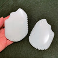HUIYING 100% Natural Jade Guasha Private Label Scraping White Jade Amethyst Green Jade Gua Sha Tools for Face Body Skincare