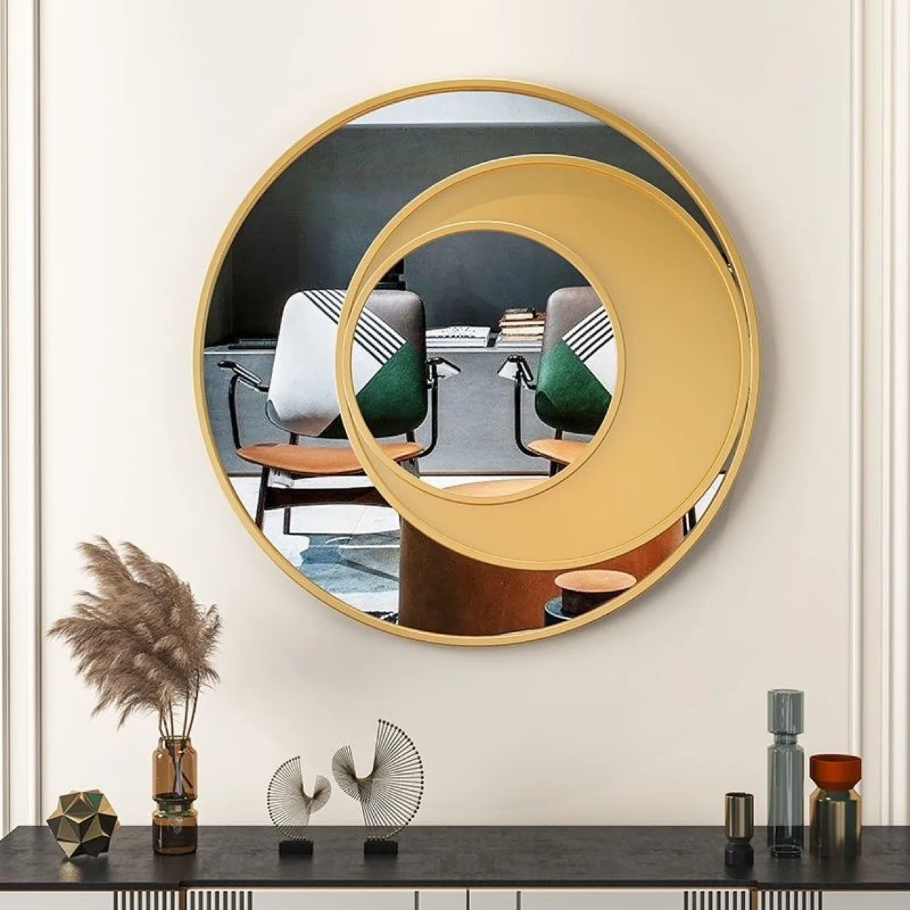 Nordic Style Creative Wall Mirror Design Furniture Mirror for Living Room Bedroom Large Wall Mirror