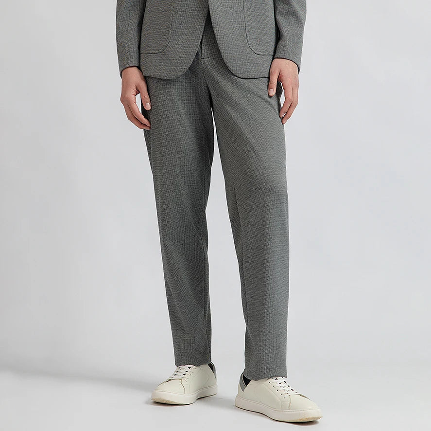 BRLOOTE Custom Men's Mid Waist Wide Leg Straight Casual Dress Pants Breathable Anti-Pilling Viscose/Polyester