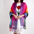 2024 Luxurious Double Layered Jacquard Big Paisley Pashmina Shawl Wrap Scarf
