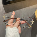 2024 Cat Eye Polygonal Glasses Anti Blue Light Glasses Pearl Glasses