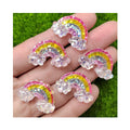 Glitter Fish Tail Shell Resin Charms Flatback Cabochon for Earrings Hair Band Accessories