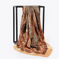 Wholesale Hot Sale Silk Satin Scarf Fashion New Designer square Vintage Ethnic Print Silk Hijabs Soft for Women