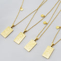 Welwish 18K Plated Horoscope Pendant Zodiac Sign Necklace Jewelry Gold Stainless Steel for Women Constellation