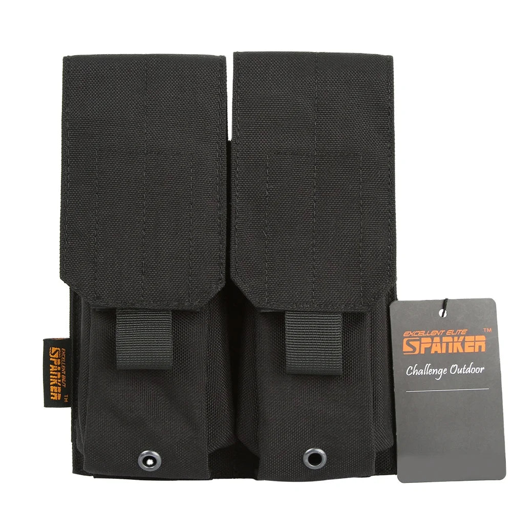 Customized Adjustable 500D Nylon 5.56mm Tactical Double Mag Pouch for Hunting