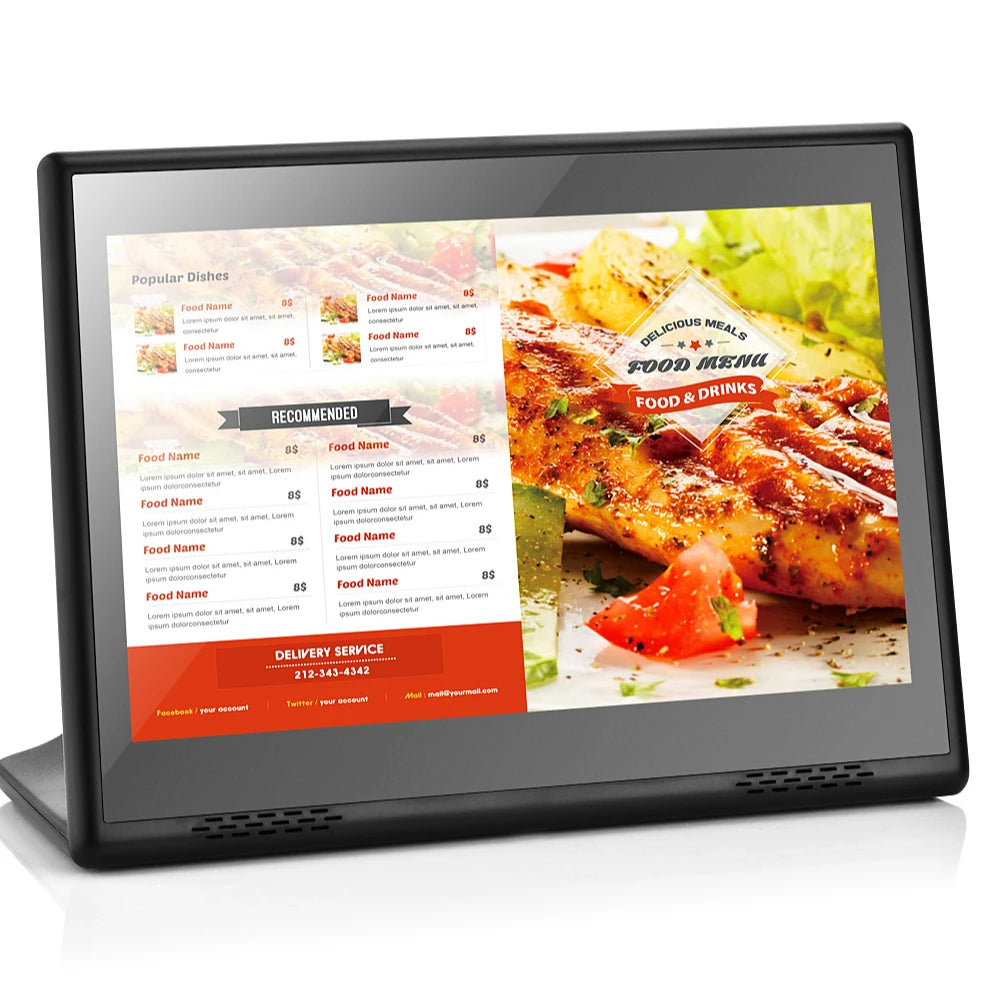 Hot WiFi 10.1 Inch NFC Restaurant Bank Desktop Android Tablet Self Service Advertising Media Player for Payment Ordering Calling