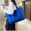 Personalized Letter Gentle Women 100% Canvas Beach Tote Bag Gift Shopping Thick Custom Eco-friendly Recyclable Reusable Durable