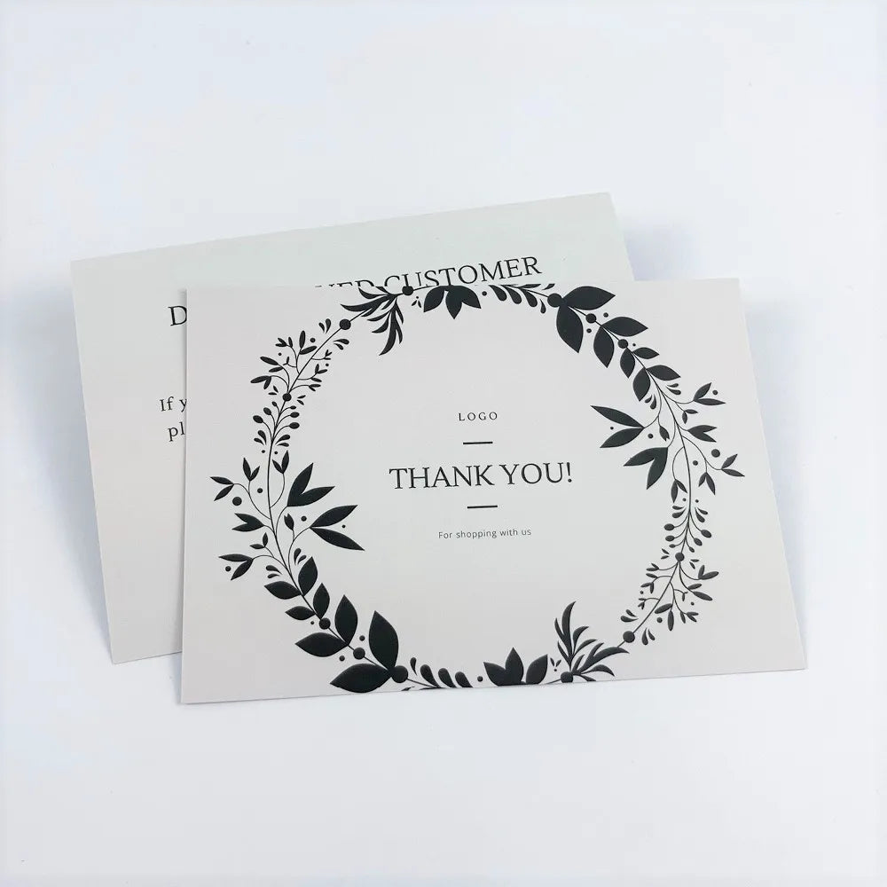 A5 Customized Color Printing Greeting Card Flyer for Brand Post Card Custom Thank You Card for Business