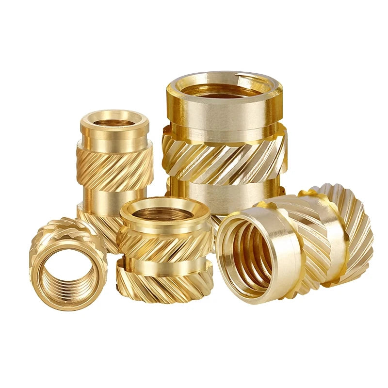 M3*5*4 Knurled Brass Heat Staking Threaded Inserts Brass Insert Nut