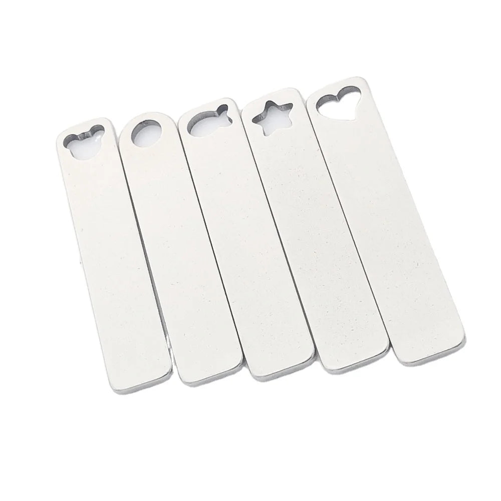 Blank Custom Stainless Steel Engraved Text Phone Anti-lost Key Pendant 10x50mm Pet Dog ID Tags
