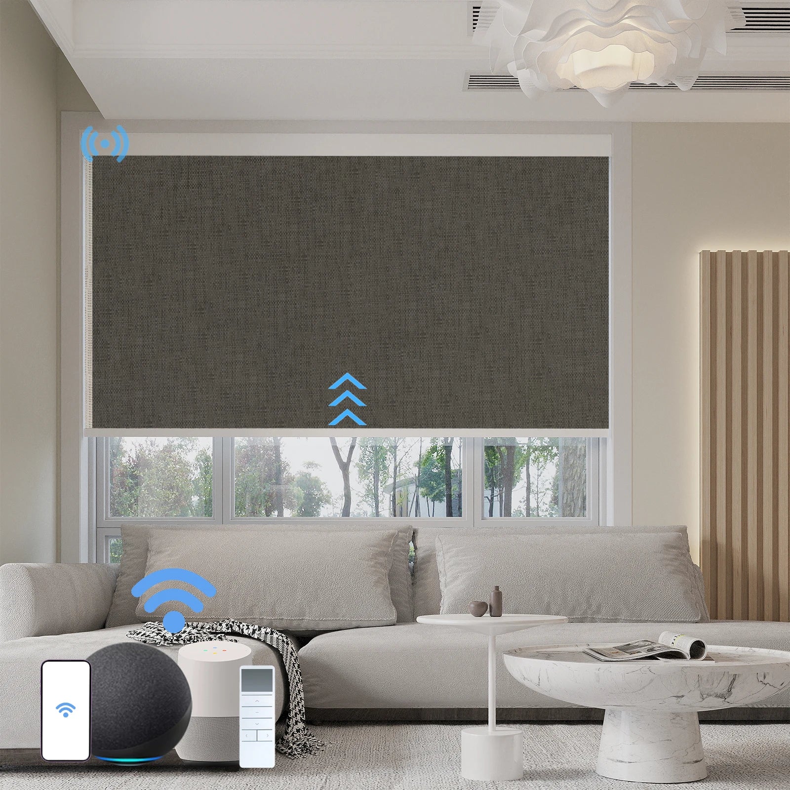 Automatic Blinds Blackout Motorized Roller Shades for Window