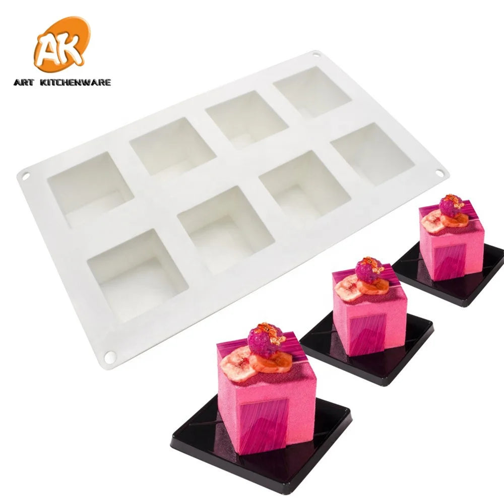 AK Custom Silicone Mousse Chocolate Molds Cake Moulds Cake Tools Bakery Tools French Dessert Candle Soap Molds MC-88