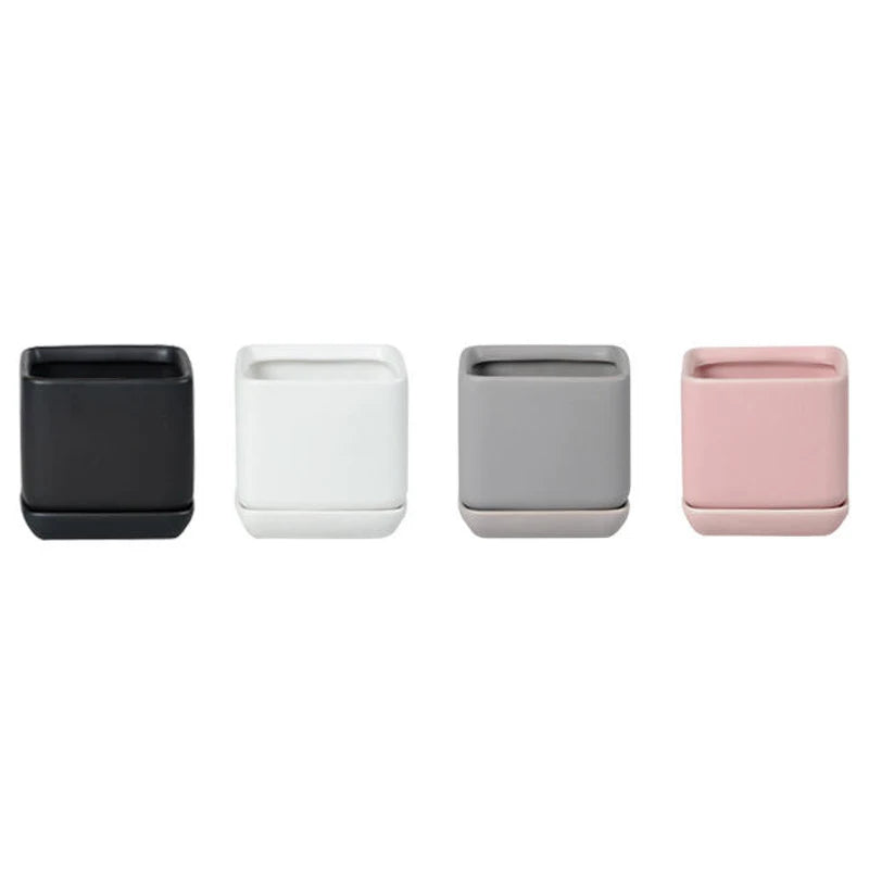 Modern Creative Frosted Matte Mini Ceramic Succulent Pot Tabletop Vase Home Decor Outdoor Garden Cute Christmas