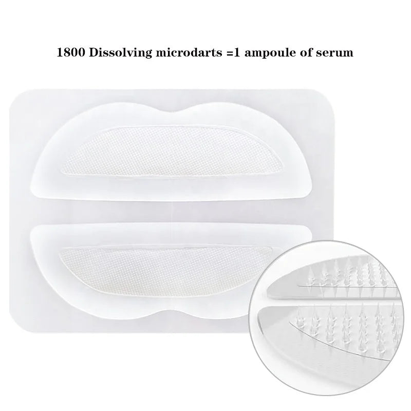 Hyaluronic Acid Vitamin C Dissolving Microneedle Sheet Lip Mask Hydrating Plumping Firming Vegan Cruelty-Free Private Label OEM