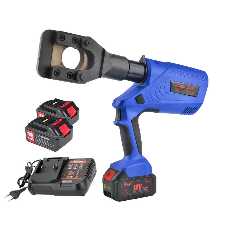 18V Portable Rechargeable Electric Hydraulic EZ-55A Automatic Cordless Wire Crimping Machine Cable Cutting Tool