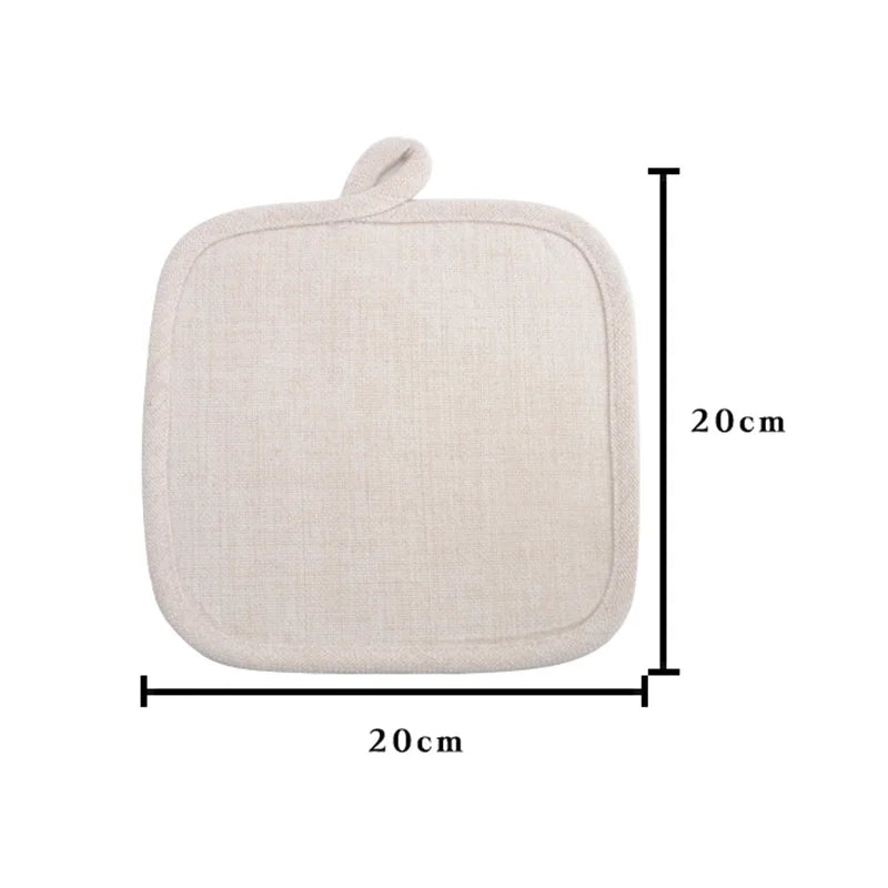 Wholesales Blank Sublimation Heat Resistant Cotton Linen Kitchen Oven Pot Holder