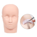 XIUSUZAKI Mold Human Model Head Training Makeup Model Rubber Eyes Facial Lashes and Eyelash Extension Makeup Practice Head