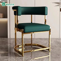 BST Dining Chair Leather Metal Indoor Wholesale Home Furniture Modern Gold Nordic Luxury Restaurant Dinning Dining Room Chairs