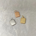 EManco Personalized Engraving Square Pendant Blank Charms for Men Women Fashion DIY Jewelry Accessory Gift
