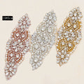 DIY Handmade Accessory Crystal Rhinestone Applique Sticker Wedding Dress Iron on Bead Pearl Claw Setting Diamond Clothes Patch