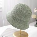 New Women Knitted Bucket Hat Breathable Summer Sun Protection for Outdoor Travel New Casual Sun Hat
