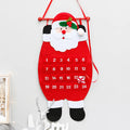 Advent Santa Snowman Reindeer Felt Wall Hanging Calendar for Christmas Decoration Countdown Calendar