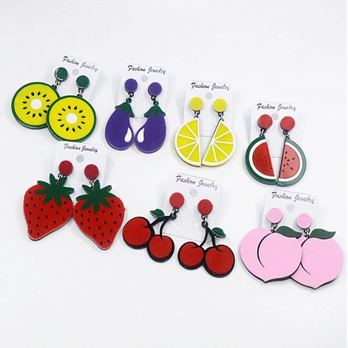 2024 New Arrivals Korean Style Stainless Steel Fruit Earrings for Women Promotional & Business Gifts