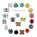 Starsgem Loose Moissanite  Stone Round Shape Champagne Green Yellow Blue Moissanite Diamond