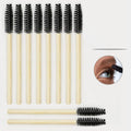 Bamboo Handle Eyelash Brush Makeup Brush Eyelash Extension Disposable Eyebrow Brush Mascara Applicator Makeup Tool MegaBDM