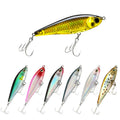 WEIHE 70mm 7.8g 7 Colors Artificial Pencil Hard Lure ABS Plastic Fishing Bait for Saltwater Freshwater Casting