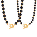 Custom Design Choker Black Onyx Beads Plated Chains Jewelry Necklace Stainless Steel for Women