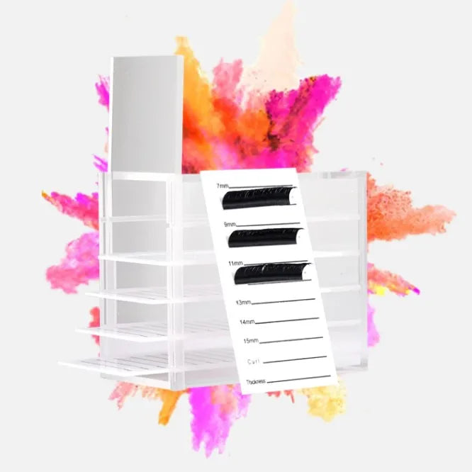Factory Hot Directly False Eyelashes Storage Box 5 Layers Acrylic Pallet Lash Holder Lash Stand Tools