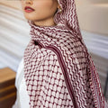 2024 Print Modal Hijab Cotton Viscose Modal Breathable Woven Modal Cotton Palestinian Hijab Muslim Women Modal Kuffiyeh Hijab