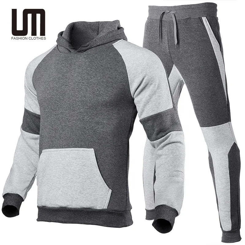 Liu Ming New Product Autumn Custom Logo Men Sportswear Tracksuit Two Pieces Set Sweatpants Casual Outfits
