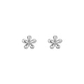 925 Sterling Silver Flower Earrings Women Simple Fashion Wedding Jewelry Accessories